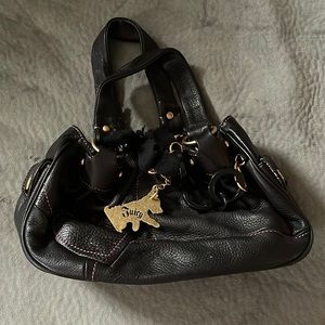 Authentic barely used Juicy Couture black shoulder handbag